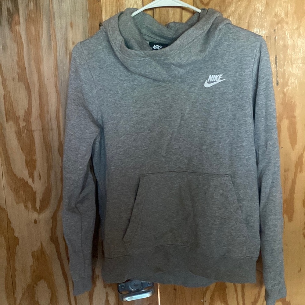 NIKE small grey loose neck hoodie- SMALL